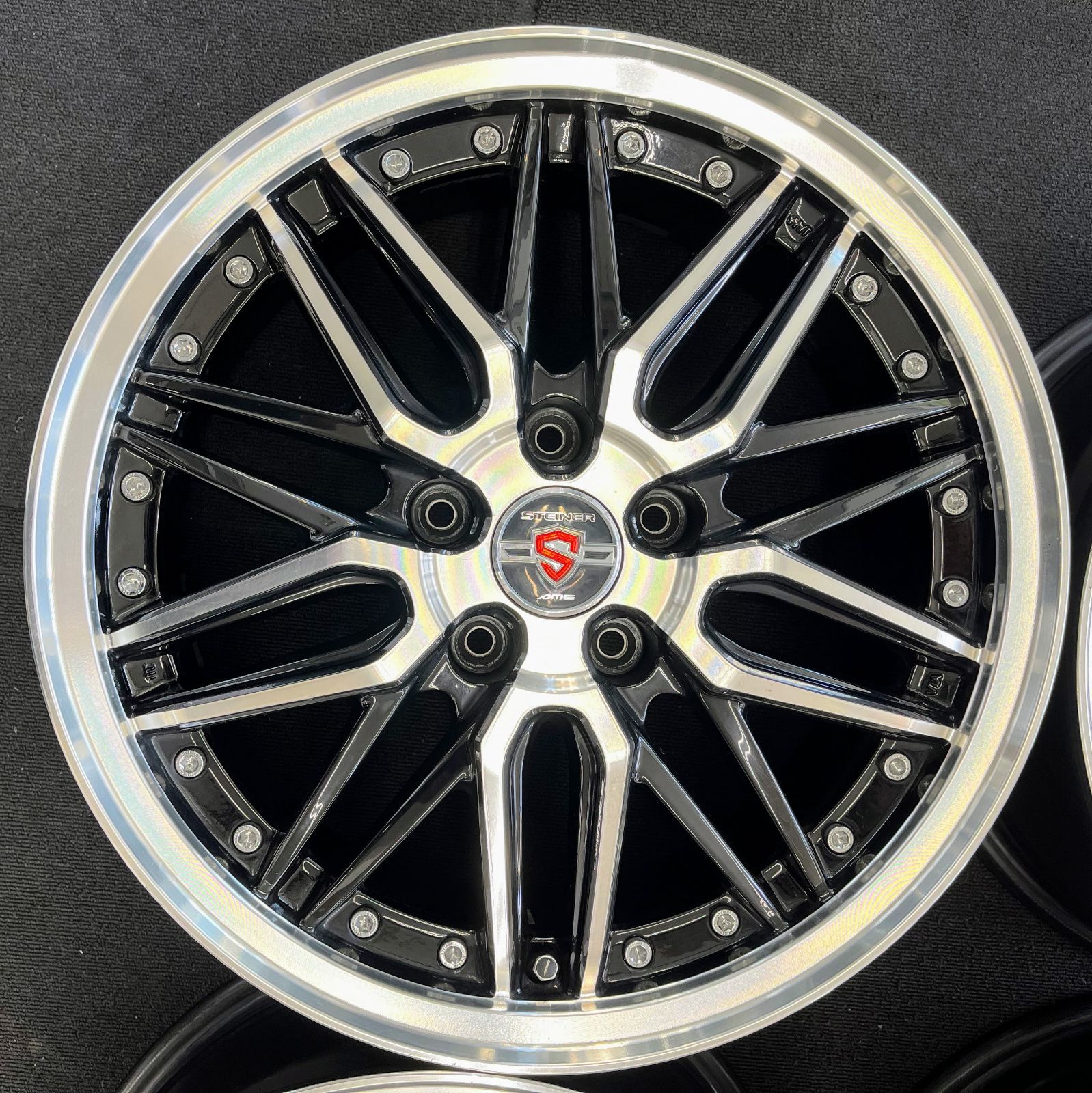 送料無料】【17×7J+38】中古美品 アルミホイール 4本セット 17インチ