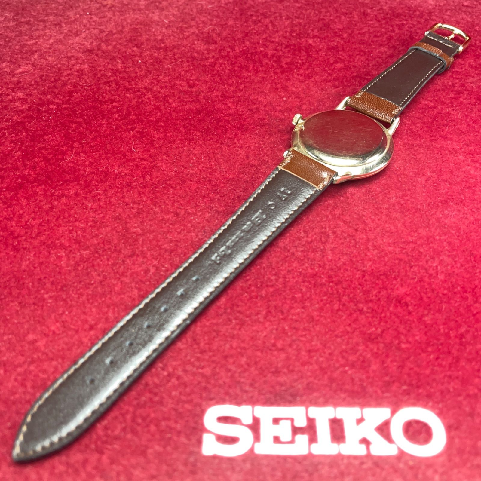 希少 SEIKO セイコー クロノス SD文字盤 14K無垢インデックス 23石 