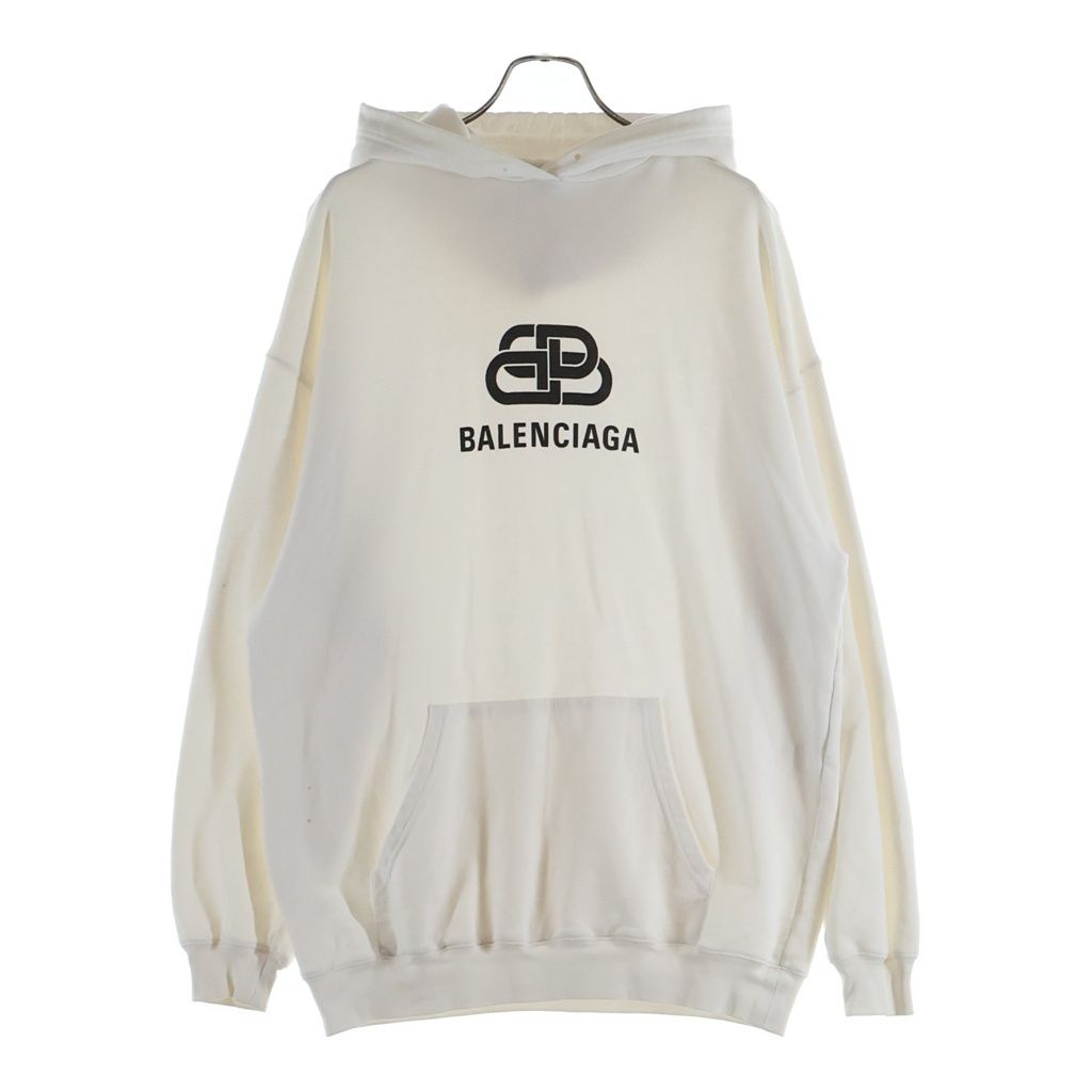 BALENCIAGA (バレンシアガ) LOGO HOODIE ロゴ プルオーバー フーディー パーカー ホワイト 570792