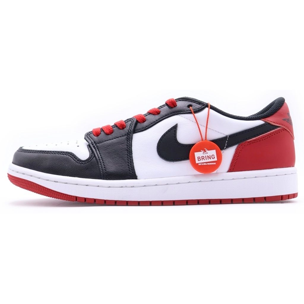 NIKE (ナイキ) AIR JORDAN 1 RETRO LOW OG BLACK TOE エアジョーダン1 レトロ ロー ブラックトゥ ローカットスニーカー ホワイト/ブラック/レッド US9/27cm CZ0790-106