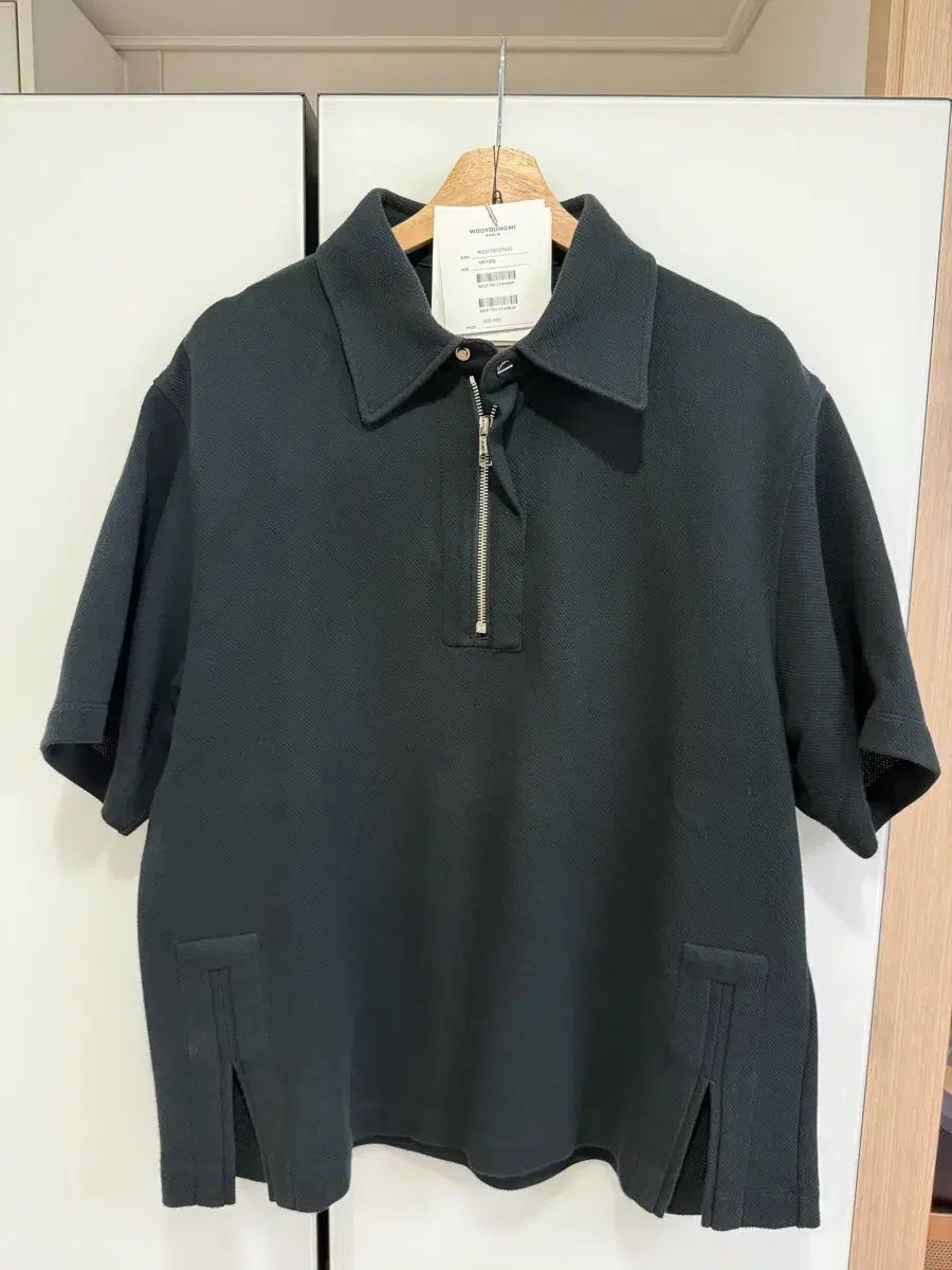WOOYOUNGMI ウーヨンミ 23SS ジップアップ ポロシャツ ブラック 48サイズ 出品