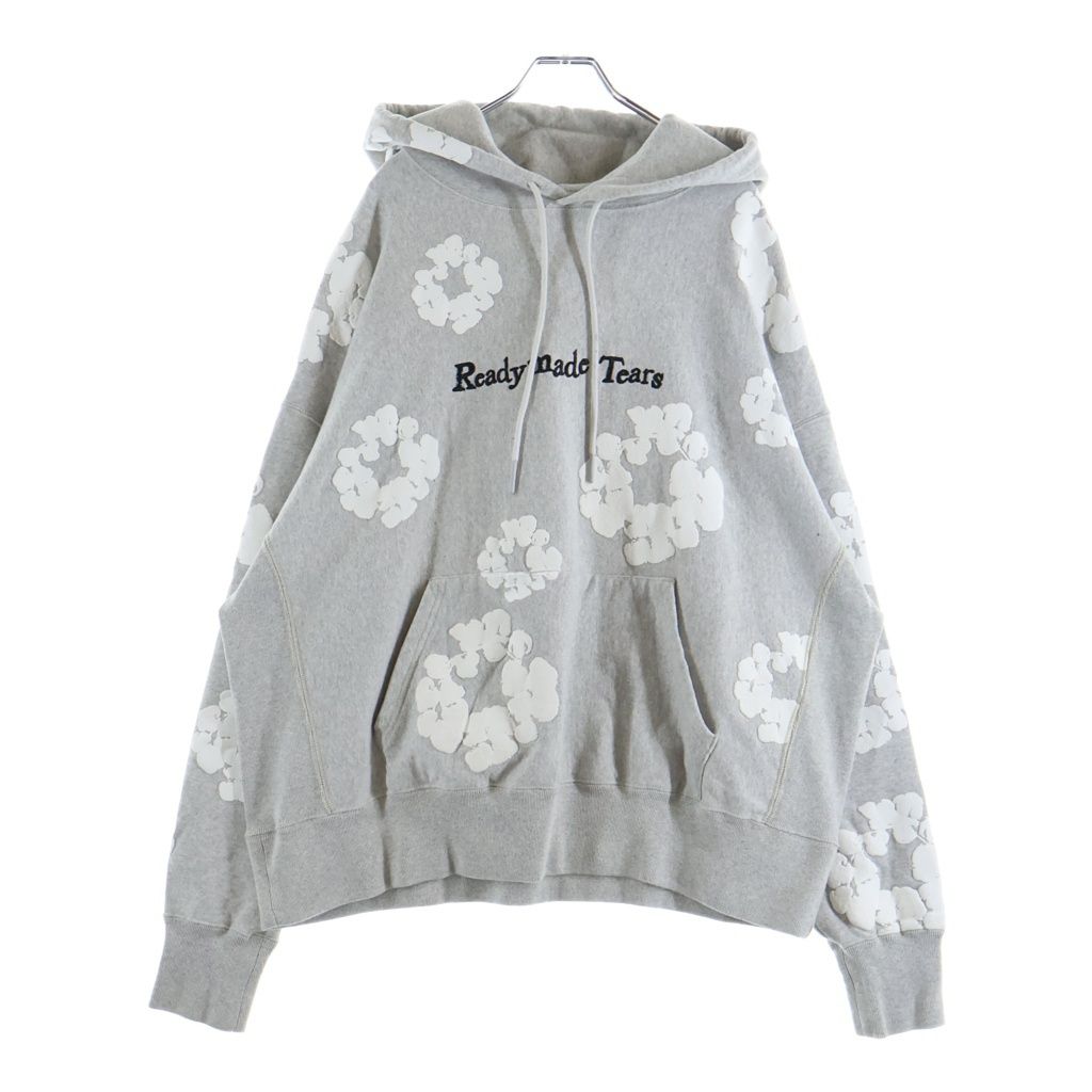 READY MADE (レディメイド) 22AW ×DENIM TEARS COTTON WREATH HOODIE デニムティアーズ スウェットプルオーバーパーカー RE-DT-GY-00-00-08 グレー