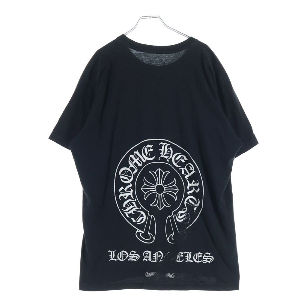 CHROME HEARTS (クロムハーツ) LOS ANGELS HORSESHOE S/S TEE ロサンゼルス限定 ホースシュー クルーネック半袖Tシャツ カットソー