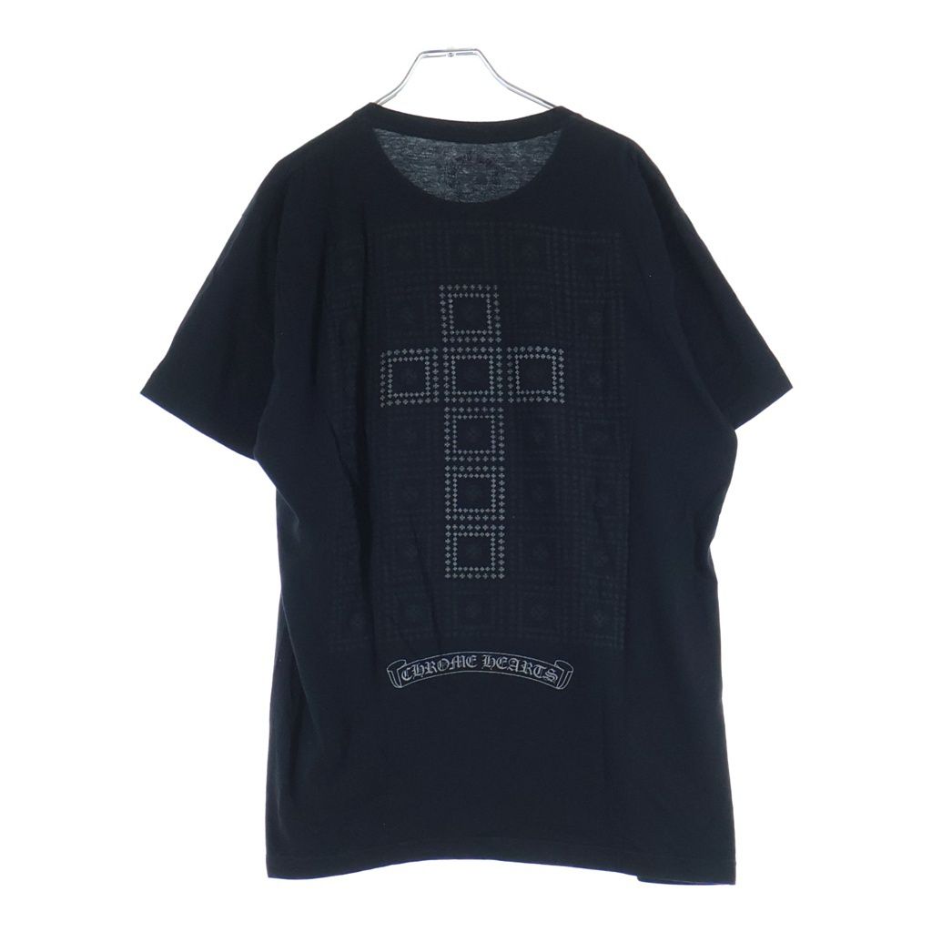 CHROME HEARTS (クロムハーツ) CH S/S フレームドクロス バックCHプラスプリント 半袖Tシャツカットソー