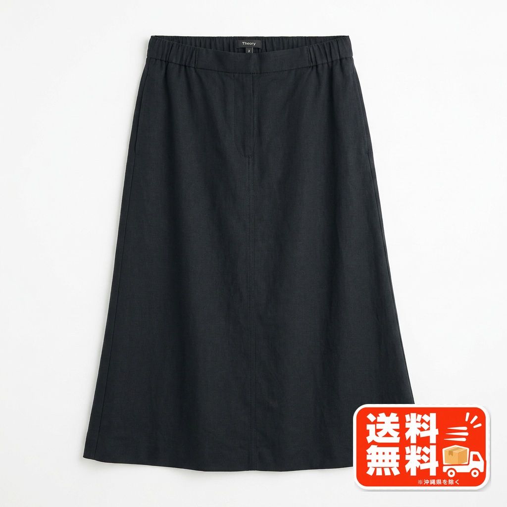 Theory セオリー 麻混 イージーパンツ ブラック サイズ2 JOURNAL STANDARD風