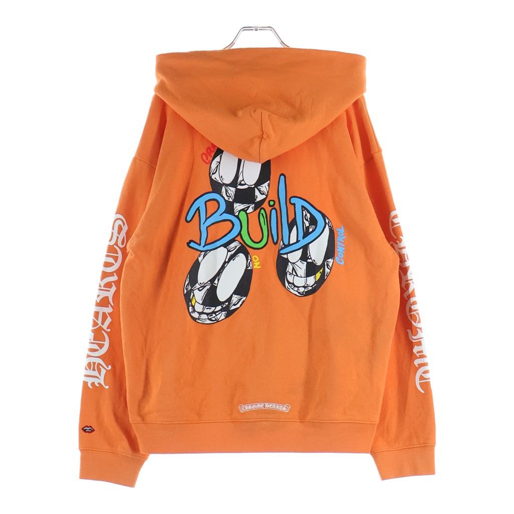 CHROME HEARTS (クロムハーツ) ×MATTY BOY PPO LINK BUILD Pullover Hoodie マッティーボーイ プリントロゴ プルオーバーパーカー フーディー オレンジ