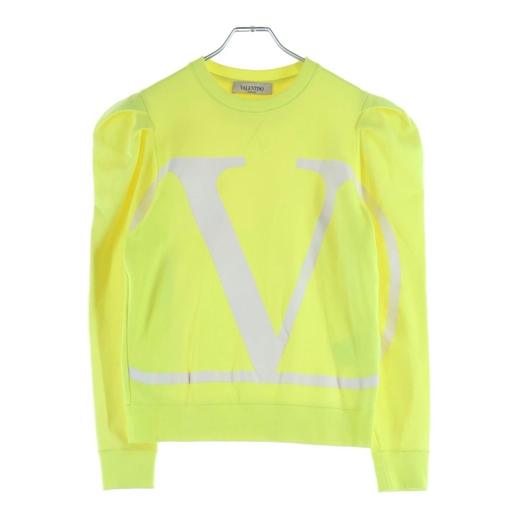 VALENTINO (ヴァレンティノ) フロントロゴプリント クルーネック スウェット トレーナー イエロー レディース 000004843301