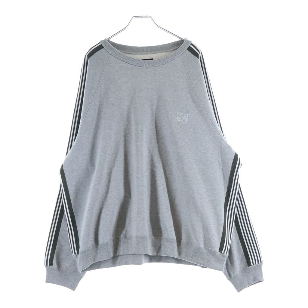Needles (ニードルス) ×THE GALLERY BOX H.D.TRACK CREWNECK SHIRT ザギャラリーボックス サイドライン パピヨン刺繍 トラッククルーネックトレーナー スウェット グレー RW1705 16,898円