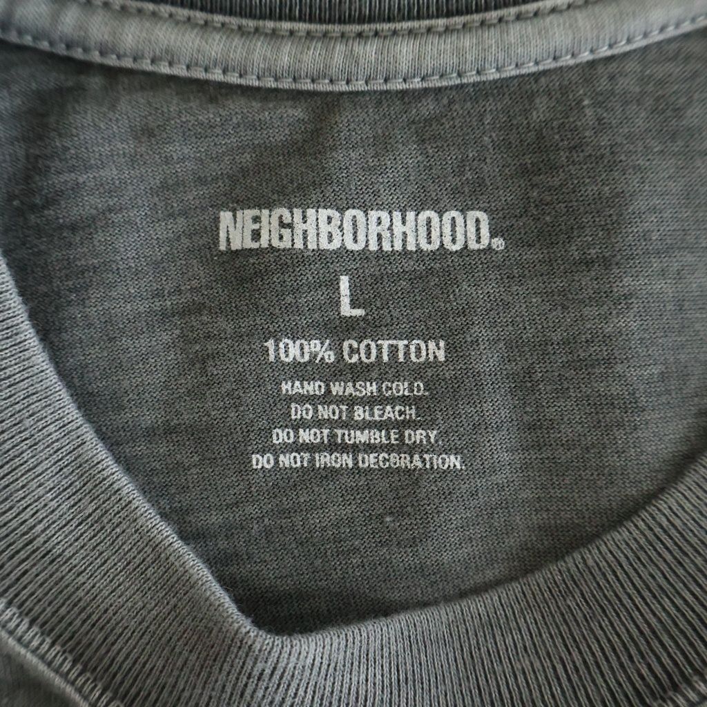 NEIGHBORHOOD (ネイバーフッド) 25SS NH . TEE LS-3 ロゴプリント ロングスリーブ 長袖Tシャツ カットソー グレー 251PCNH-LT03