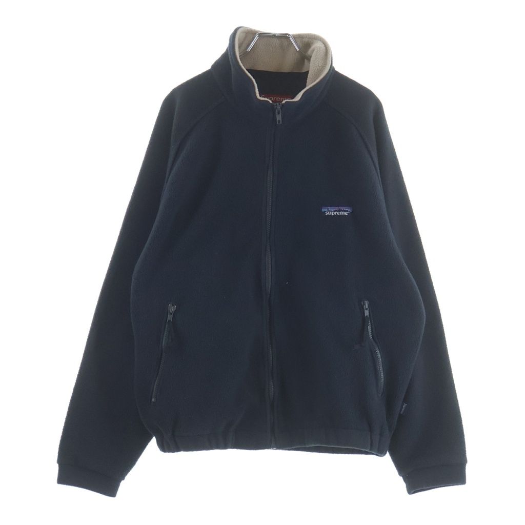 VINTAGE (ヴィンテージ) SUPREME 98AW POLARTEC Fleece JKT シュプリーム パロディロゴ ポーラーテック フリースジャケット ネイビー
