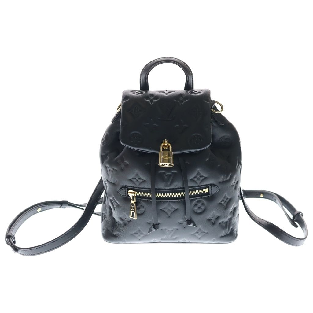 LOUIS VUITTON (ルイヴィトン) クッサン バックパック PM リュックサック バックパック ブラック レザー M13357 ゴールド金具