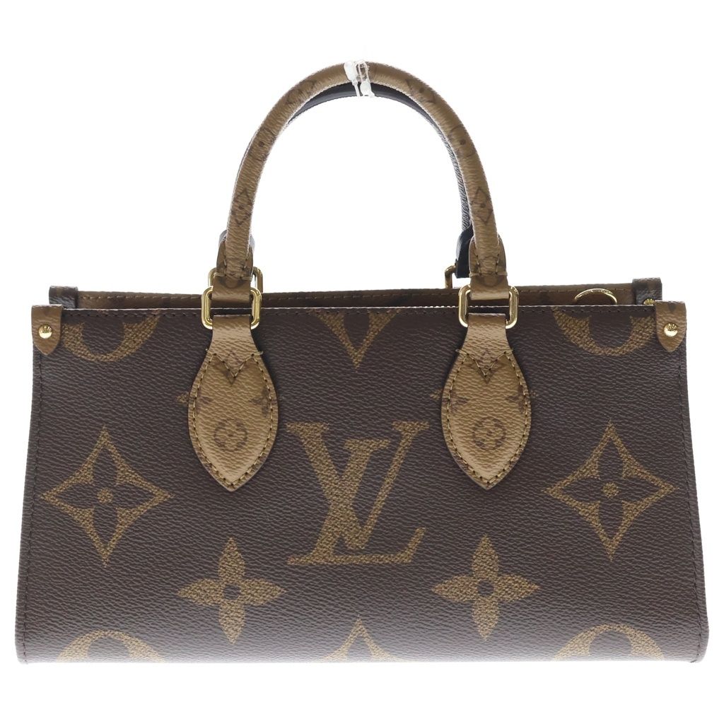 LOUIS VUITTON (ルイヴィトン) モノグラム ジャイアントリバース オンザゴーEW 2WAY ハンドバッグ ショルダーバッグ M46653 ICタイプ ブラウン