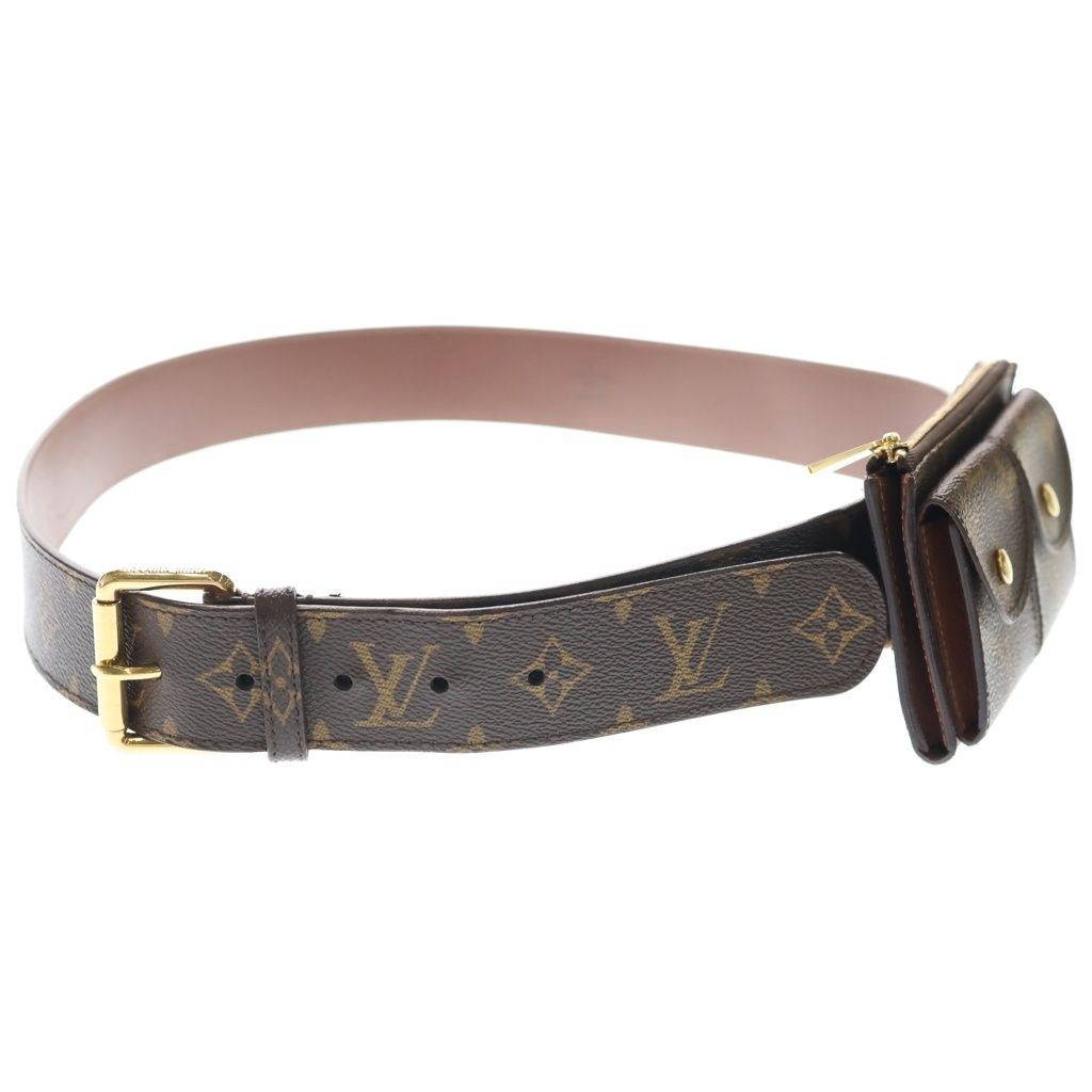 LOUIS VUITTON (ルイヴィトン) モノグラム サンチュール ポシェット デュオ ウエストバッグ M9836 ブラウン