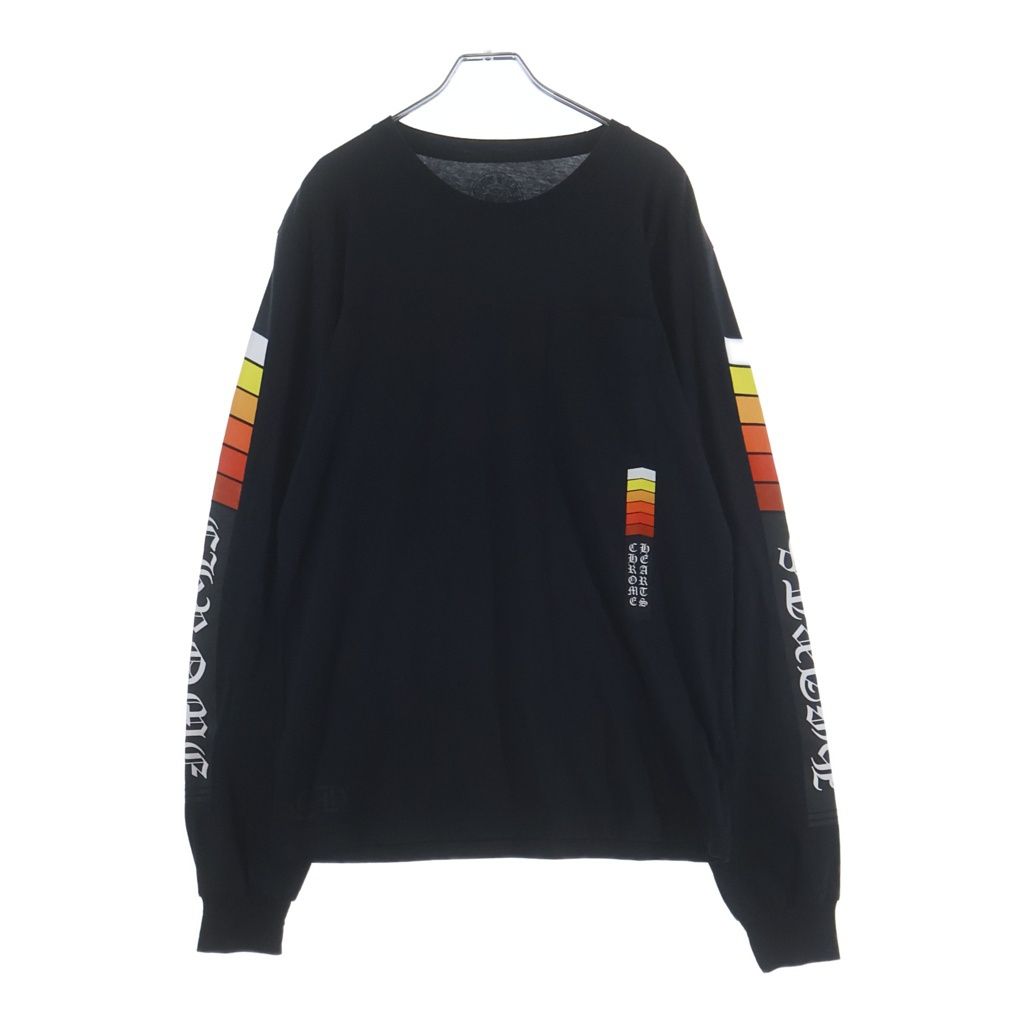 CHROME HEARTS (クロムハーツ) Neon Bar Logo L/S Tee ネオンバーロゴ グラデーションプリント 長袖Tシャツ カットソー ブラック