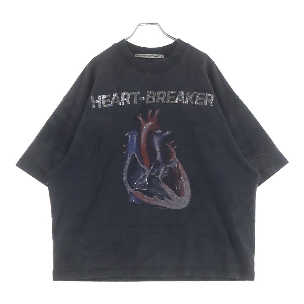 ALEXANDER WANG (アレキサンダーワン) HEARTBREAKER ハートブレイカー グラフィックプリント Tシャツカットソー グレー UCC3241704
