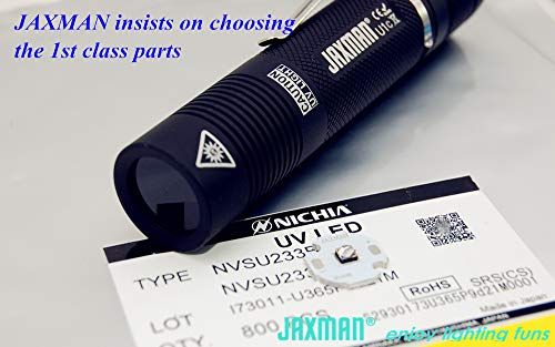 JAXMAN U1C UV 紫外線ライト 日亜化学6W 紫外線365nm UV LED 懐中電灯 ワイド/フラット ビーム ライト レジン用 ブラックライト(電池含まず)送料無料 0aa80c48
