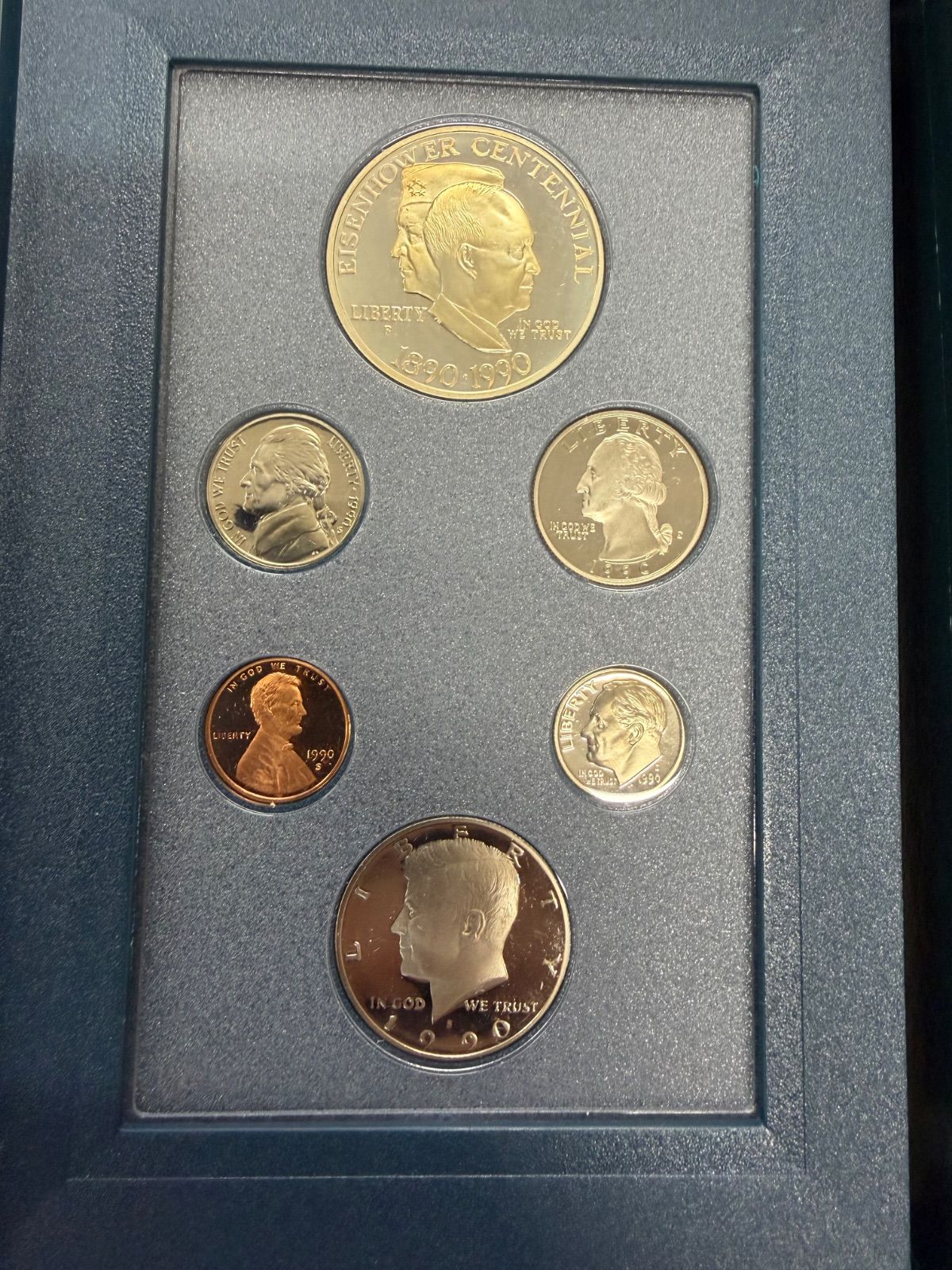 1990年米国造幣局（U.S. Mint）発行の「プレステージ・プルーフセット（Prestige Proof Set）」