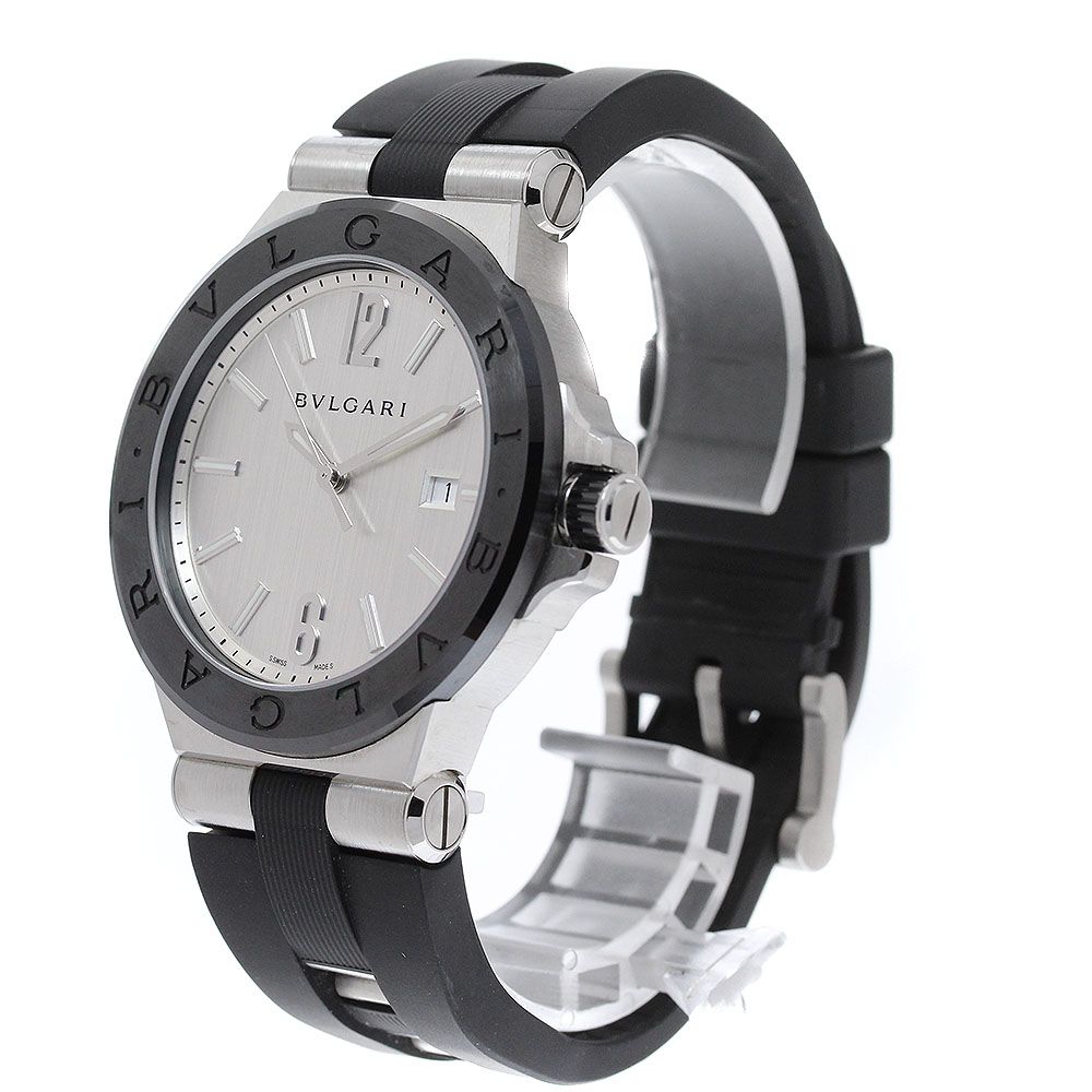 ブルガリ BVLGARI DG42SC ディアゴノ セラミック デイト 自動巻き メンズ 良品 保証書付き_965242