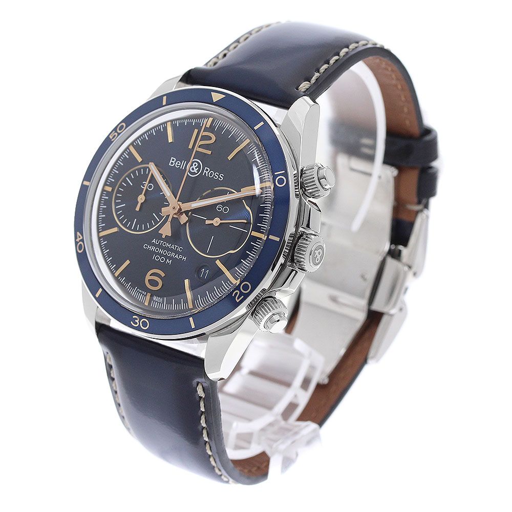 ベル＆ロス Bell＆Ross BRV2-94 ヴィンテージ クロノグラフ 自動巻き メンズ 良品 保証書付き_563196 セール開催中!】ベル＆ロス Bell＆Ross BRV2-94 ヴィンテージ クロノ