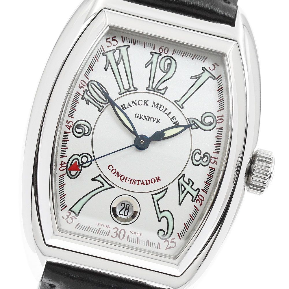 フランクミュラー FRANCK MULLER 8000SC コンキスタドール デイト 自動巻き メンズ 良品 _955453