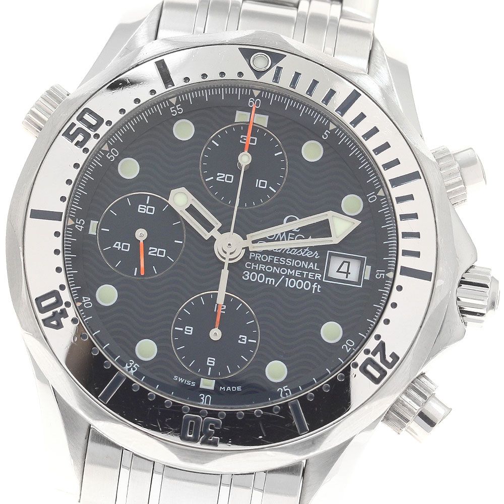 オメガ OMEGA 2598.80 シーマスター300 クロノグラフ デイト 自動巻き メンズ 保証書付き_957761