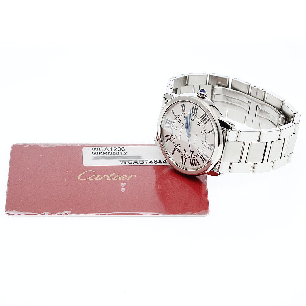 カルティエ CARTIER WSRN0012 ロンドソロ 自動巻き メンズ 良品 保証書