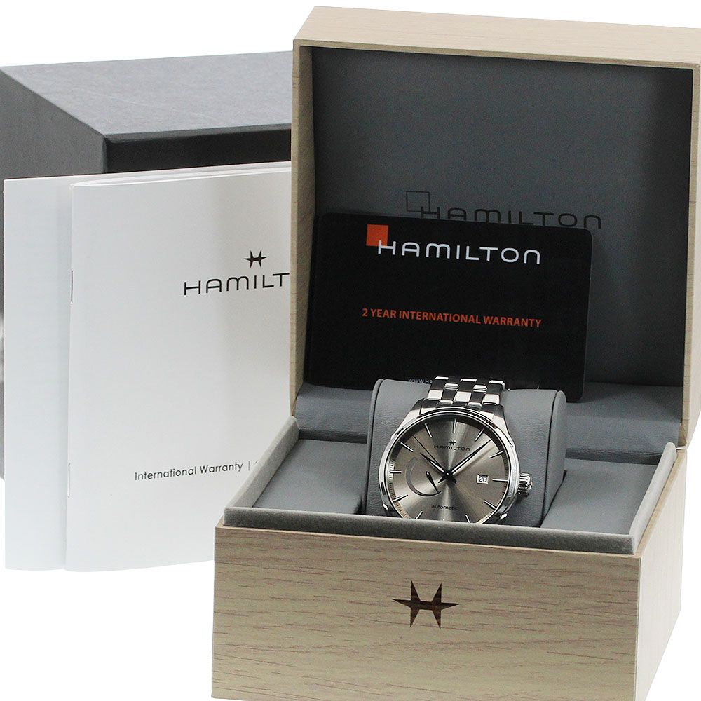 ハミルトン HAMILTON H326350 ジャズマスター パワーリザーブ デイト 自動巻き メンズ 良品 箱・保証書付き_961093