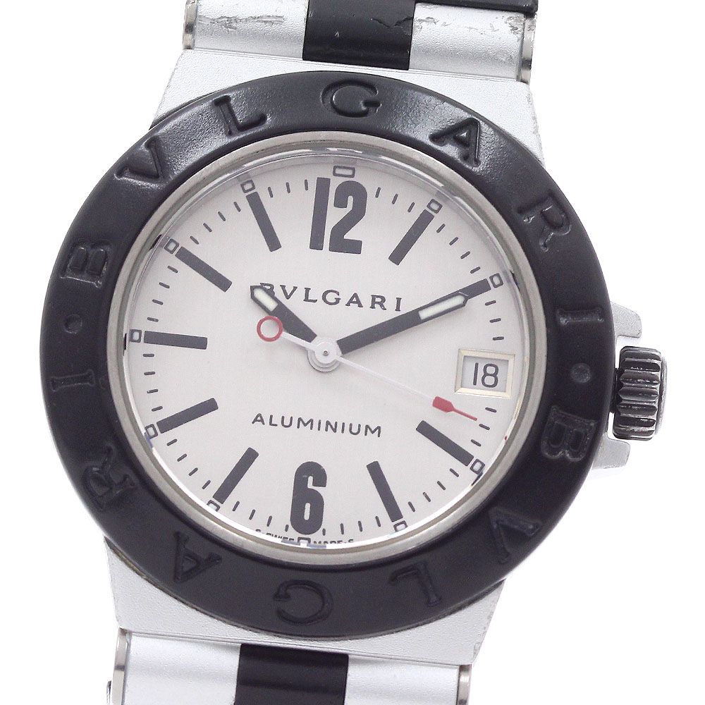 ベルト訳あり ブルガリ BVLGARI AL32TA アルミニウム デイト クォーツ ボーイズ _965105