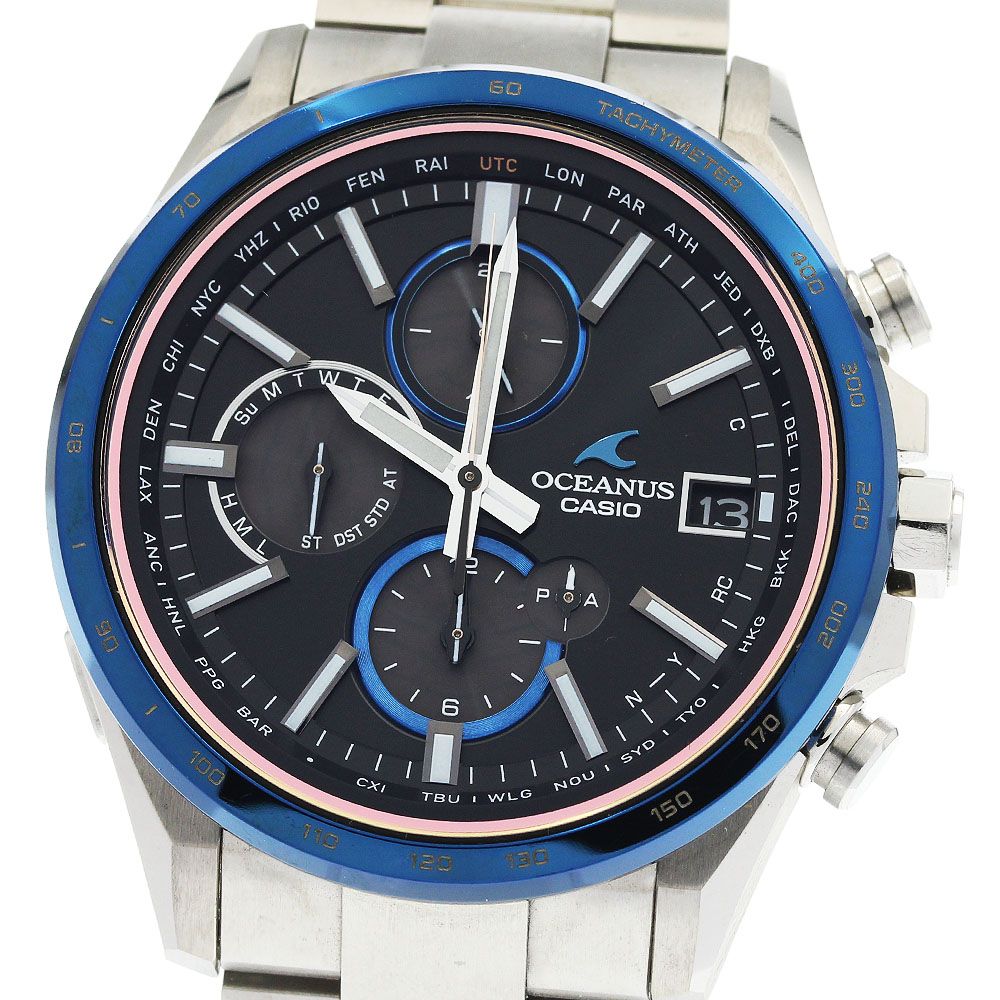 カシオ CASIO OCW-T4000D-1AJF オシアナス クラシックライン デイデイト ソーラー電波 メンズ 箱・保証書付き_965235