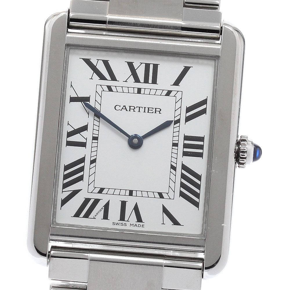 カルティエ CARTIER W5200014 タンクソロ LM クォーツ メンズ 良品 保証書付き_956070