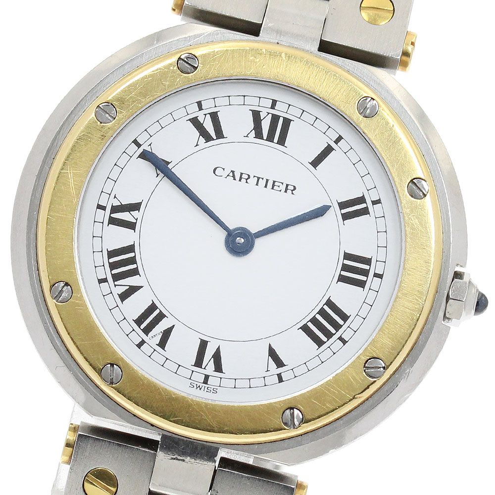 カルティエ CARTIER サントスラウンド LM YGベゼル クォーツ メンズ _954669
