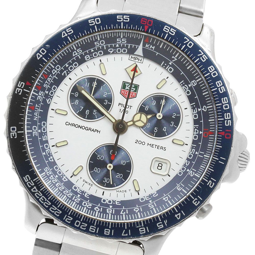 タグホイヤー TAG HEUER 530.806 パイロット デイト クロノグラフ クォーツ メンズ _965259