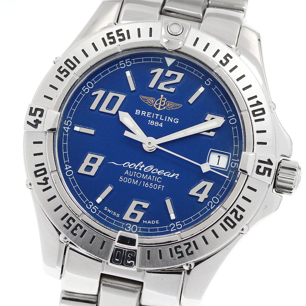 ブライトリング BREITLING A17350 コルトオーシャン デイト 自動巻き メンズ 保証書付き_956035
