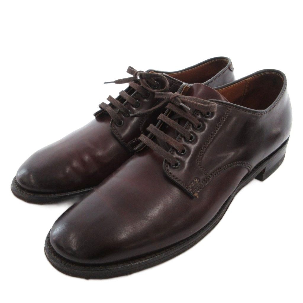 オールデン ALDEN UNITED ARROWS別注 コードバン アンライニング ミリタリーラスト ドレスシューズ プレーントゥ 8 23984F 赤茶系 /UO