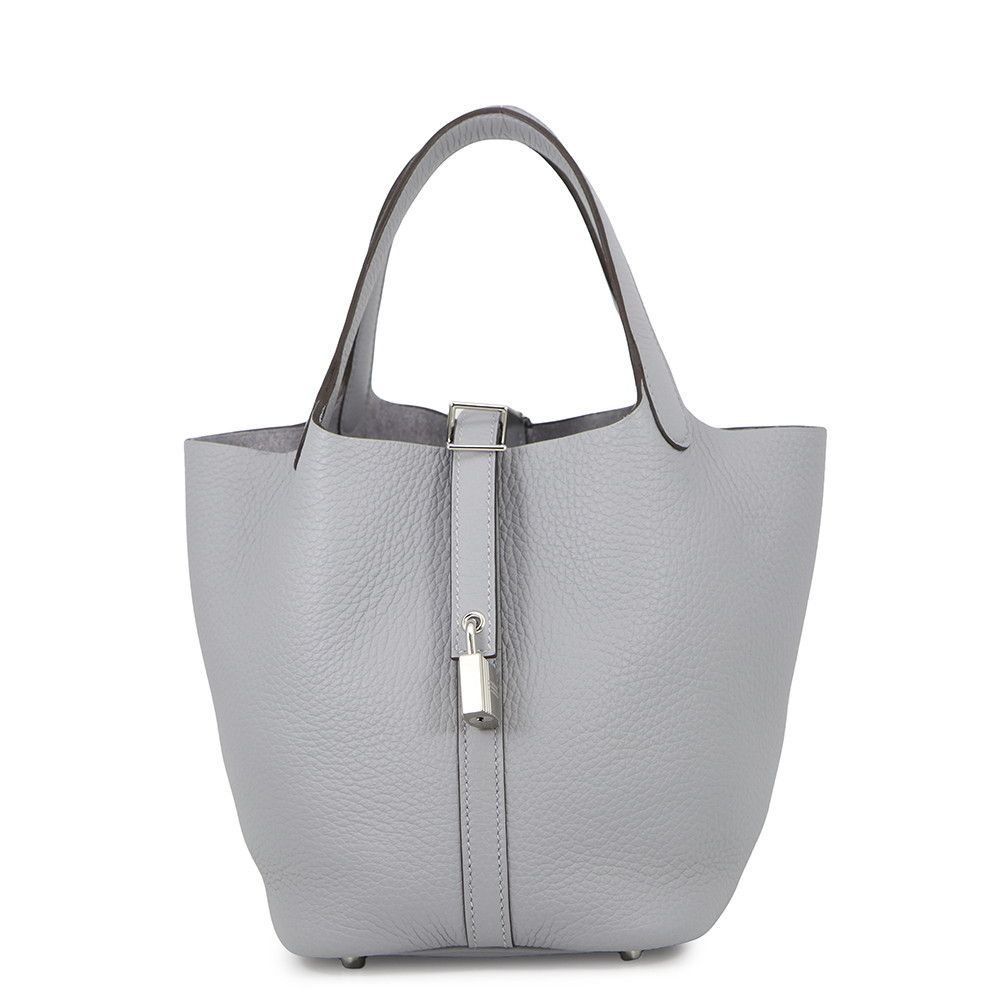 エルメス ハンドバッグ ピコタンロックPM グリパンタン/シルバー金具 トリヨンクレマンス G刻印 HERMES トートバッグ