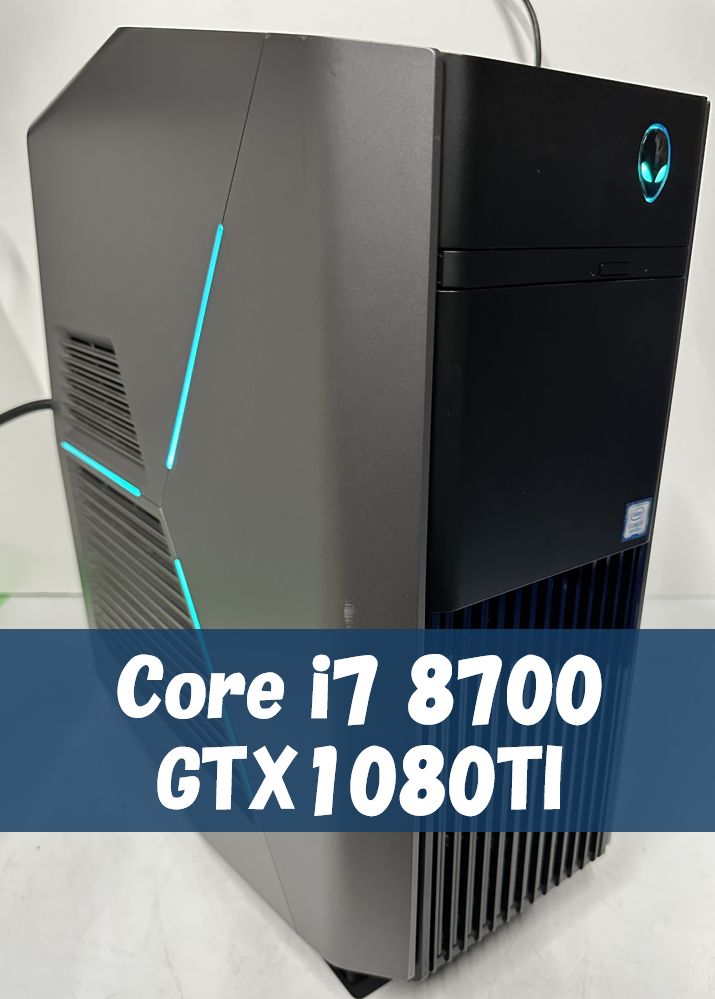 ゲーミングパソコン/GTX1080TI/Core i7 8700/Windows11/メモリ16GB/M.2SSD256GB/HDD1TB/RGBライティング搭載/光り方の制御可能！/WIFI搭載！/Alienware Aurora R8/DELL