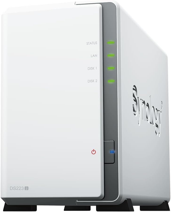 Synology NASキット 2ベイ DS223j/G【ガイドブック付】 クアッドコアCPU搭載 1GBメモリ搭載 ライトユーザー向け 国内正規代理店フィールドレイク取扱品 電話サポート対応品 DiskStationry