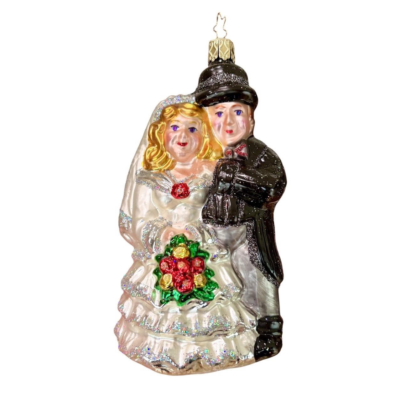 INGE-GLAS Vintage ドイツ ウェディングカップル ガラスオーナメント クリスマスオーナメント　ヴィンテージ