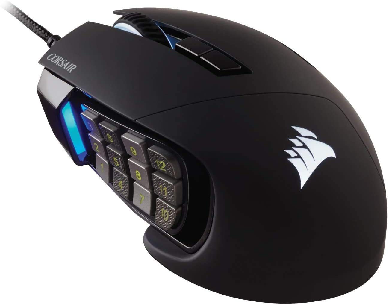 Corsair SCIMITAR RGB ELITE USB ゲーミングマウス 多ボタン RGB搭載 CH-9304211-AP MS431 ブラック///ホワイト [マウス単体]