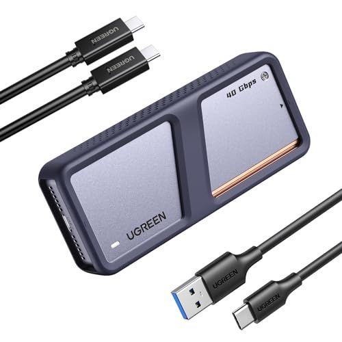 UGREEN M.2 SSD 外付けケース 【USB4 40Gbps】 M.2 SSD ケース NVME/Pcie ケース Thunderbolt 3/4 PCIe 4.0x4対応 アルミ制 m.2 ハードディスクケース NVME SSDに対 3726146c
