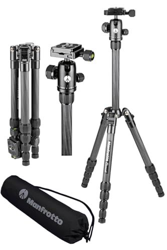 マンフロット(Manfrotto) Element 三脚 スモール ブラックカーボン 耐荷重6kg 5段 開脚角度3段階調整 コンパクト 軽量 キャリングケース付属 MKELES5CF-BH送料無料 12062f84