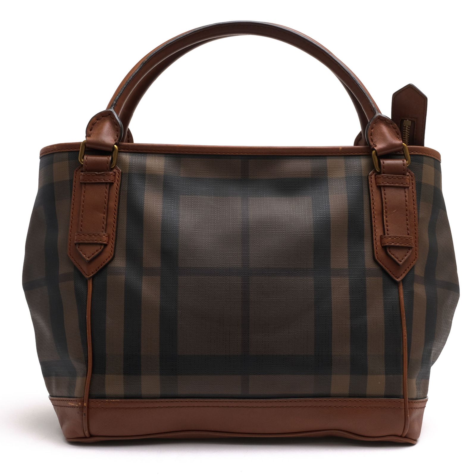 バーバリー／BURBERRY バッグ トートバッグ 鞄 ハンドバッグ レディース 女性 女性用 PVC レザー 革 ブラウン 茶 3763886 バーバリーチェック 肩掛け ワンショルダーバッグ
