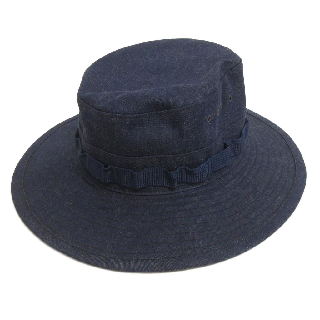 フリーホイーラーズ FREEWHEELERS & CO タグ付き CIVILIAN MODEL ブー二ーハット BOONIE HAT 帽子 デニム 2627001 インディゴ M-L 青 ブルー