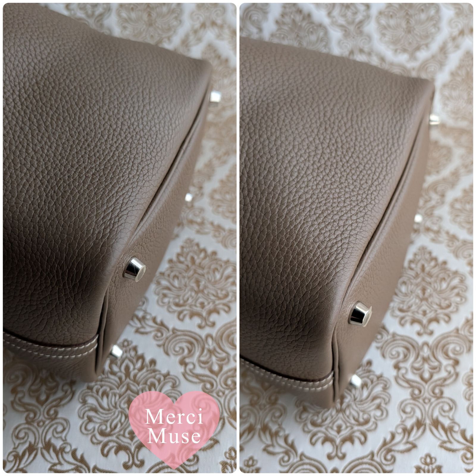 ❤お得なお品❤ピコタンロックPM18 エトゥープxシルバー金具 エルメス