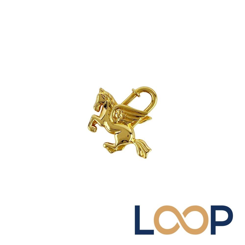 エルメス □美品□ カデナ ペガサス バッグチャーム キーホルダー GP