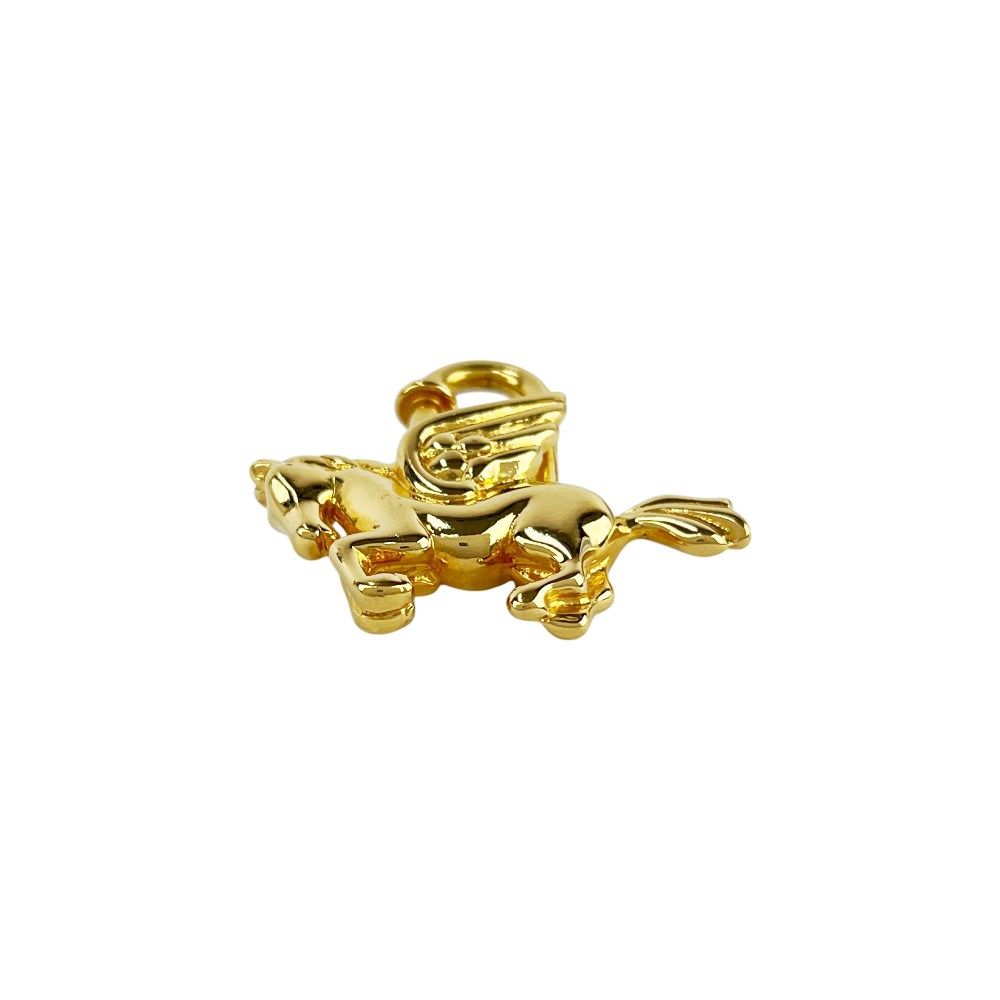 エルメス □美品□ カデナ ペガサス バッグチャーム キーホルダー GP