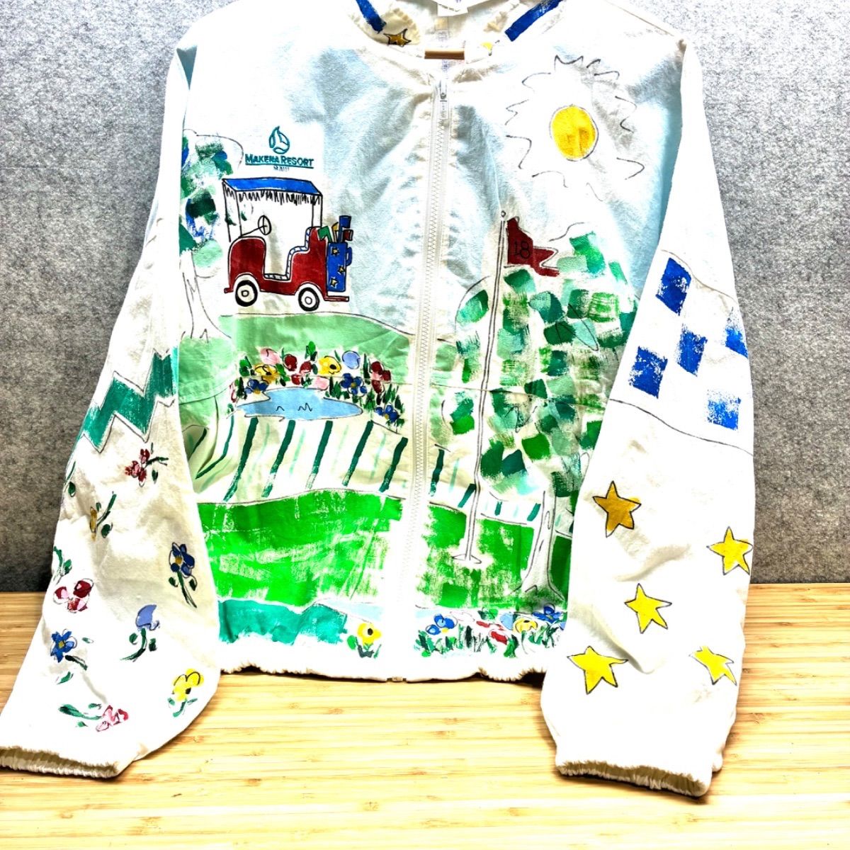 【中古品】希少品！マケナリゾート・マウイ　手書き風　レディースゴルフジャケット