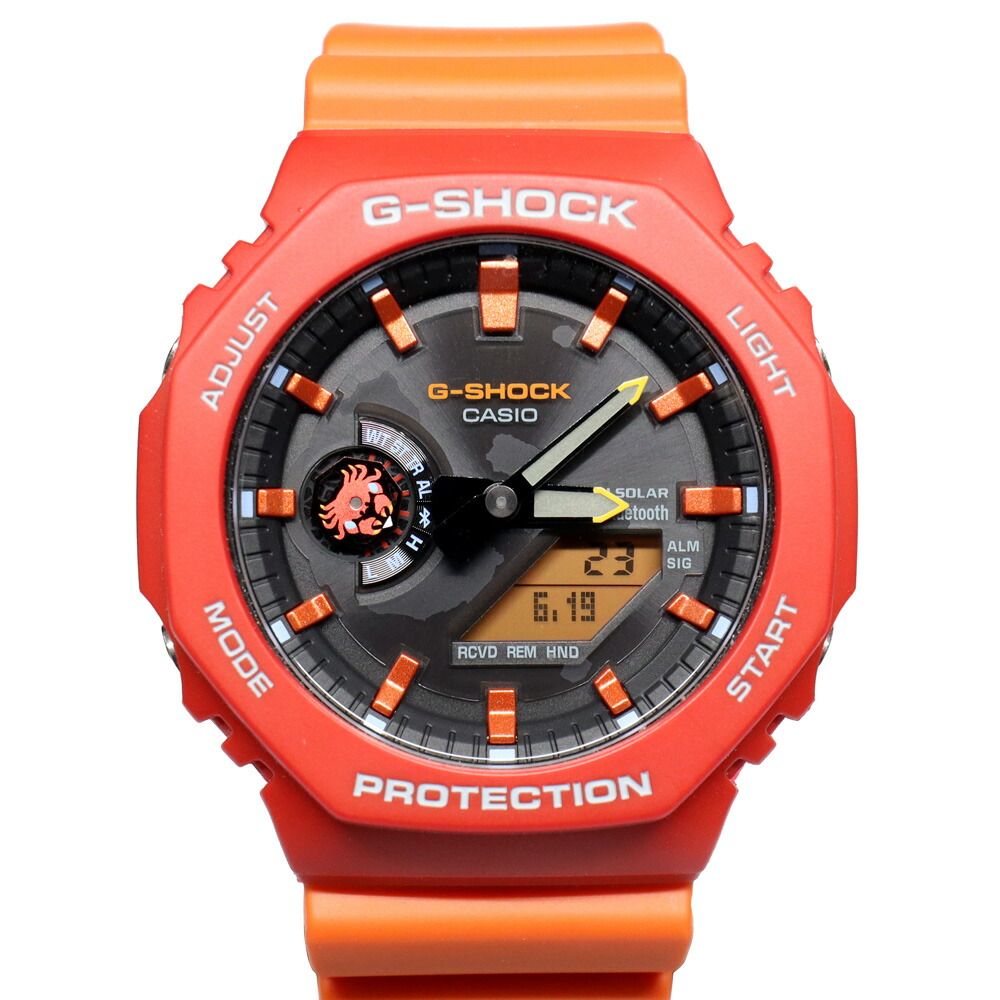 【名古屋】カシオ G-SHOCK チャールズダーウィン財団コラボ GA-B2100DF-4AJR レッド ソーラー メンズ腕時計 男