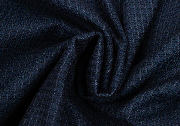 コムコム コムデギャルソンCOMME des GARCONS 中綿キルティングウールチェック織りスカート 青XS