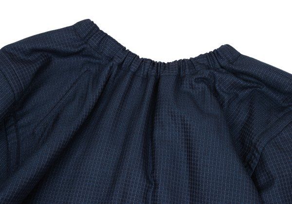 コムコム コムデギャルソンCOMME des GARCONS 中綿キルティングウールチェック織りスカート 青XS